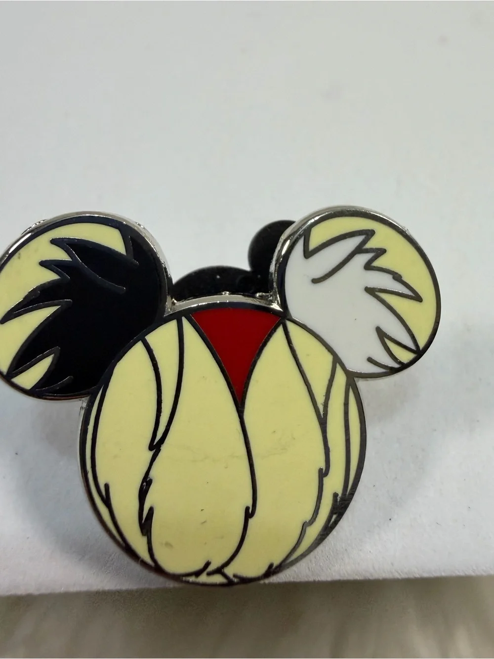 💙3/$20💙 Mickey Ears Enamel Pin with Black, White & Cream Design
